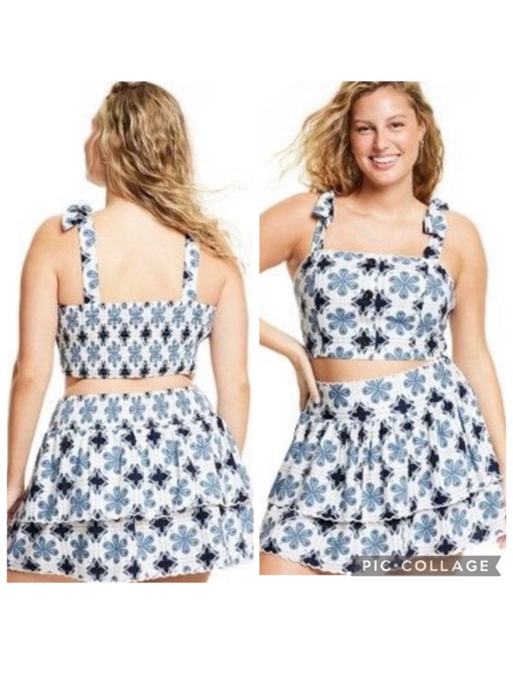 Target Agua Bendita Floral Printed Set (skirt AND top) Size S